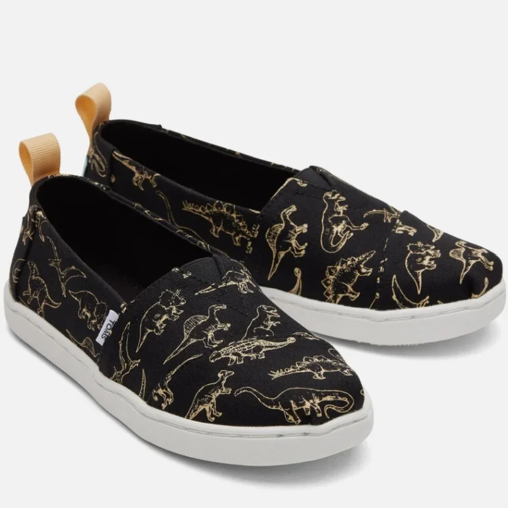 TOMS Youth Alpargata Dino Kids Shoes - Size Youth 5.5